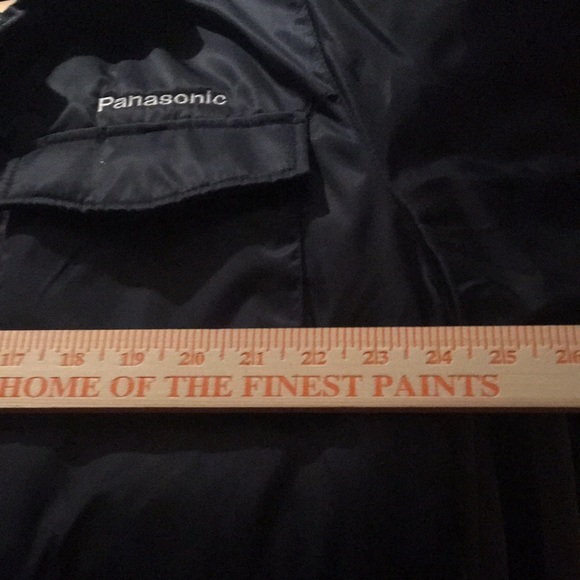 Mens med work jacket with Panasonic embroidery. Fleece line. Lightly worn. - Picture 6 of 6